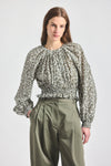 Charlee Bohemian Long Sleeve Top - Marshmallow/Mermaid