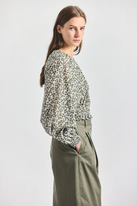 Charlee Bohemian Long Sleeve Top - Marshmallow/Mermaid