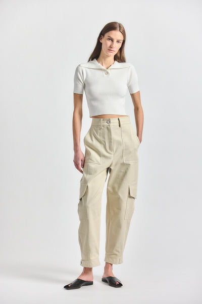 Brooks Cargo Pant - Oyster Gray – Derek Lam