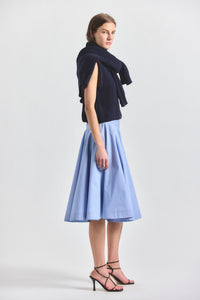 Sage Wrap Skirt - Light Blue