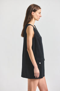 Xander Utility Tank Dress - Black