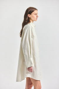 Piper Shirt Dress - Bone/Bone