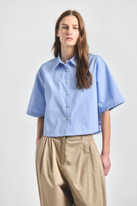 Olivia Short Sleeve Shirt - Light Blue