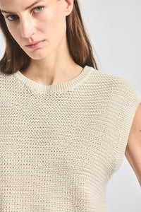 Vivienne Sleeveless Sweater - Marshmallow