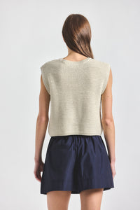 Vivienne Sleeveless Sweater - Marshmallow
