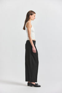 Asher Pleated Suiting Trouser - BLACK