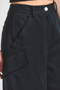 Skye Wide Leg Cargo - BLACK