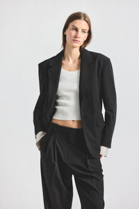 Blaire Relaxed Blazer - BLACK