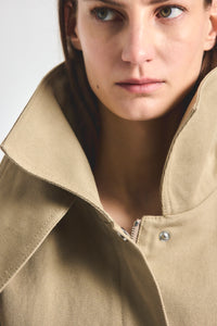 Collins Belted Capelet - KHAKI