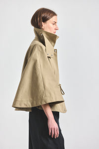 Collins Belted Capelet - KHAKI
