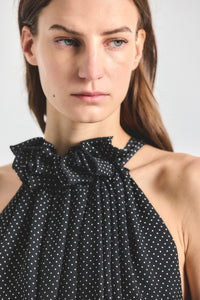 Sadie Trapeze Mini Dress - BLACK/MARSHMALLOW