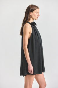 Sadie Trapeze Mini Dress - BLACK/MARSHMALLOW