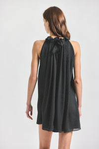 Sadie Trapeze Mini Dress - BLACK/MARSHMALLOW