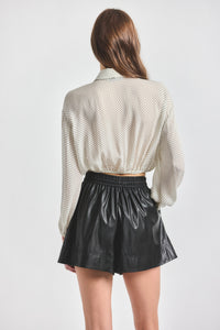 Louise Faux Leather Short - BLACK