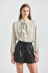 Louise Faux Leather Short - BLACK