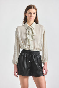 Louise Faux Leather Short - BLACK