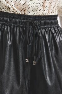 Louise Faux Leather Short - BLACK