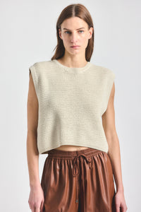 Louise Faux Leather Short - CAPPUCCINO