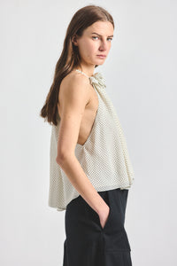 Paisley Trapeze Top - MARSHMALLOW BLACK