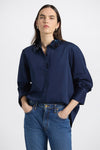 Alina Sequin Collar Shirt-Navy