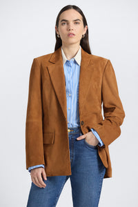 Eurelle Suede Blazer - Luggage