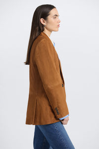 Eurelle Suede Blazer - Luggage