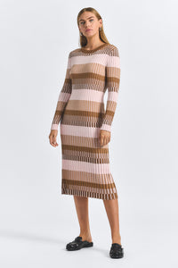 Hadria Sweater Dress - Spice Multi