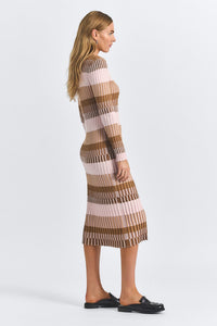 Hadria Sweater Dress - Spice Multi