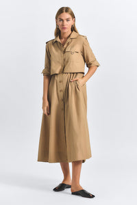 Janine Trench Dress - Camel