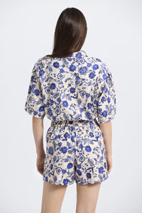 Belen Pull On Short - French Blue Multi