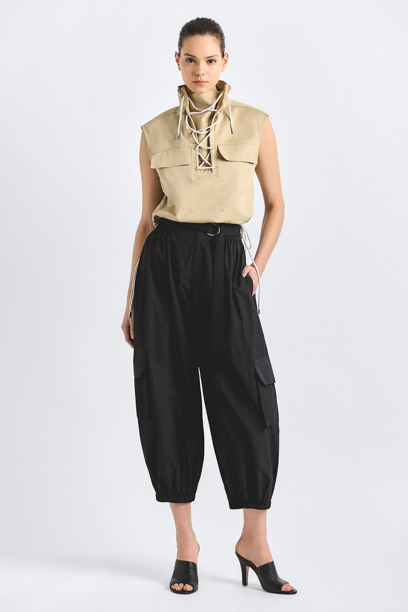 Tamsin Balloon Cargo Pant - Black – Derek Lam