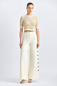 Tova Wide Leg Trouser - Soft White