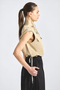 Solara Sleeveless Anorak - Safari