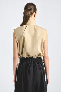Solara Sleeveless Anorak - Safari