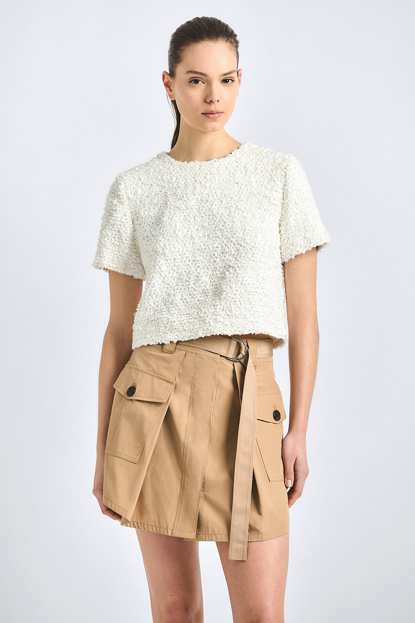 Veyra Cargo Mini Skirt - Camel – Derek Lam
