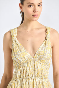 Sorrel Midi Dress - Valiase Yellow Floral