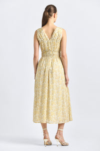 Sorrel Midi Dress - Valiase Yellow Floral