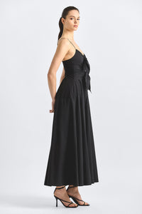 Unity Tie Front Dress - Black