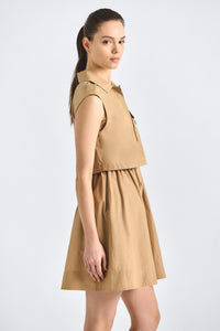 Sequoia Button Down Dress - Camel