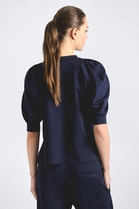 Prisilla Double Jersey Top - Dark Navy