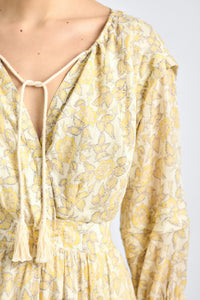 Solange Dress - Valiase Yellow Floral