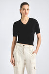 Serenea Pointelle Sweater - Black