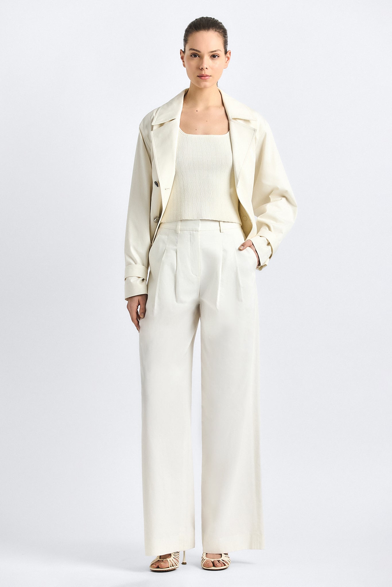 Juliana Trouser - Soft White – Derek Lam