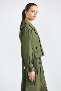 Renata Cropped Trench - Fatigue