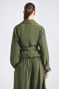 Renata Cropped Trench - Fatigue