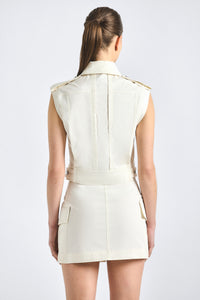 Joelle Utility Cargo Skirt - Soft White