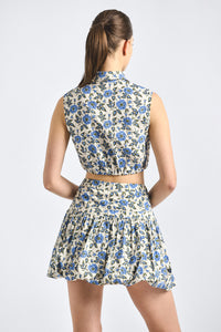 Persis Bubble Skirt - Blue Bell Floral