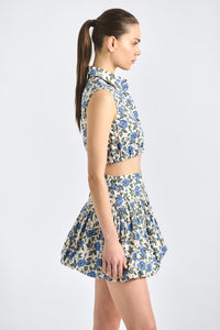 Persis Bubble Skirt - Blue Bell Floral