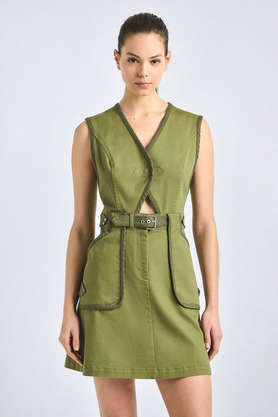 Apollo Utility Dress - Army Green – Derek Lam