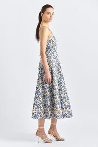 Adair Double Strap Dress - Blue Bell Floral